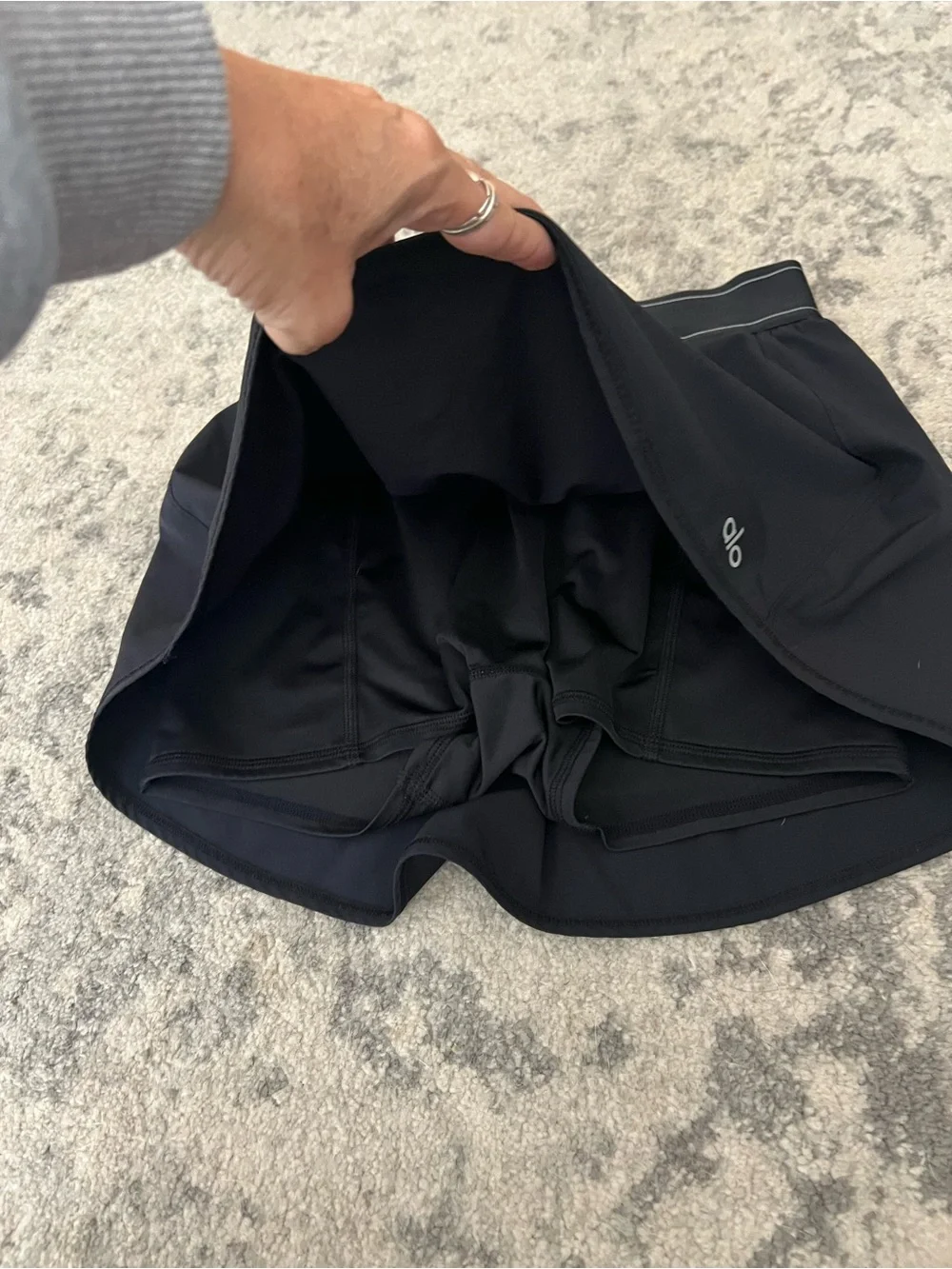ALO Yoga Black Athletic Skirt